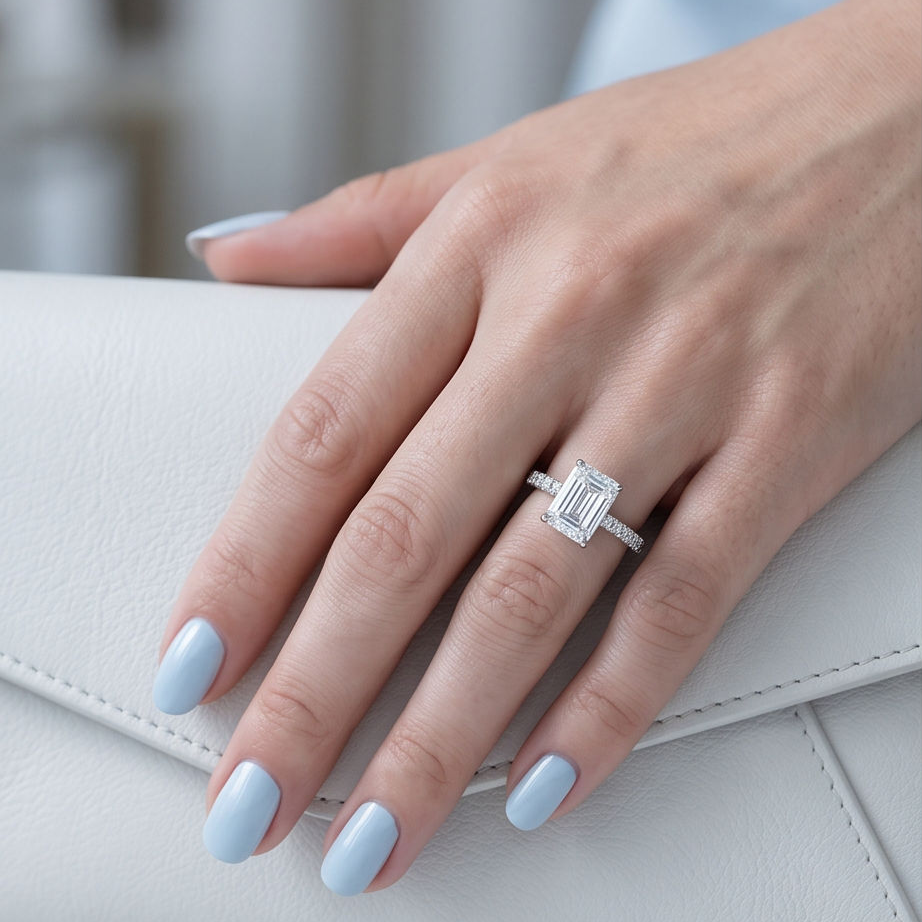 2 Carat Emerald Cut Diamond Ring